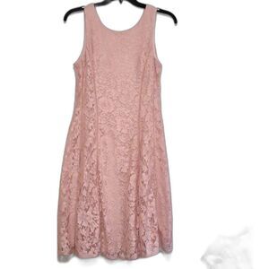 A Danny and Nicole Dress Lacey Petal Pink Prom Evening Fairycore Princess Sz 10